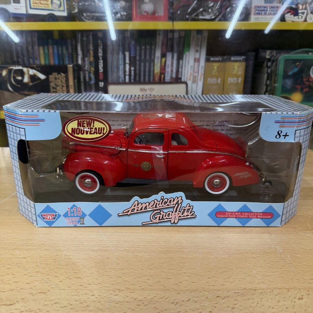 Motor Max American Graffiti 1940 Ford Coupe fire chief Diecast 1:18